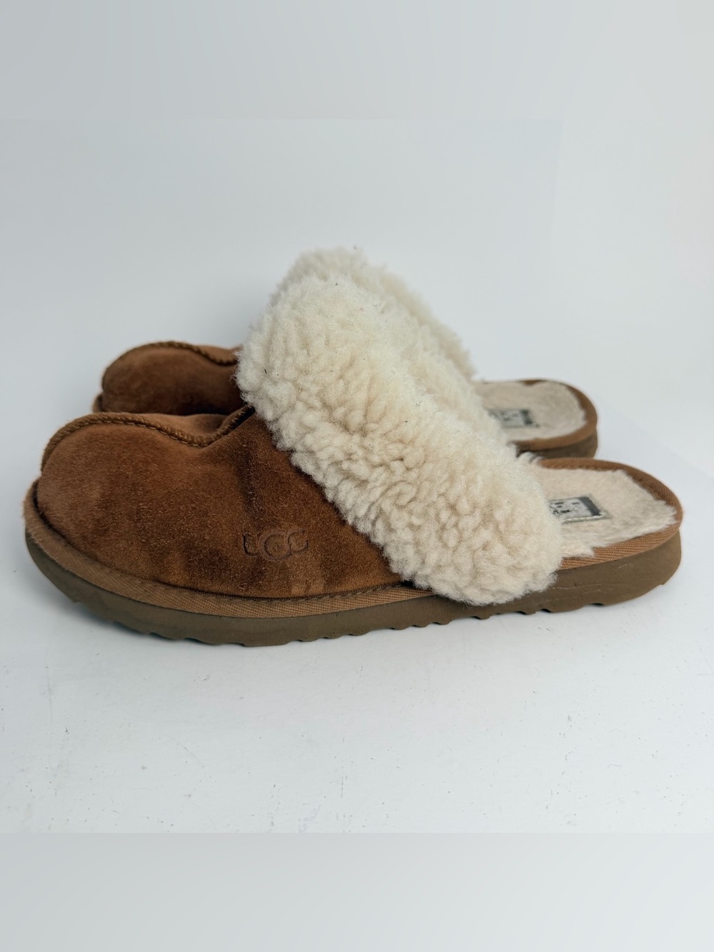 UGG Cozy II Women's Brown Suede Shearling Lined Mule Slippers US 7 EU 38